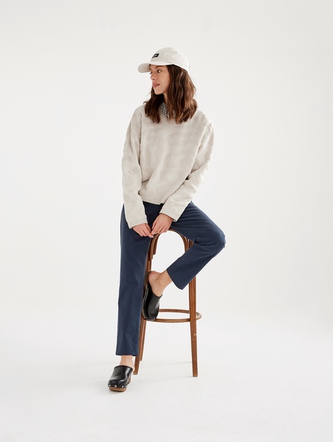 レディース Made in France ストライプクルーネックセーター
