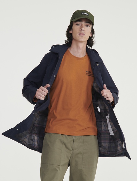 メンズ ゴアテックス フーデッドレインコート ZBHAP07 - AIGLE