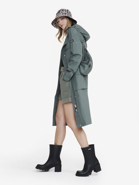 レディース 透湿防水 パッカブルロングフーデッドジャケット ZBFAU42