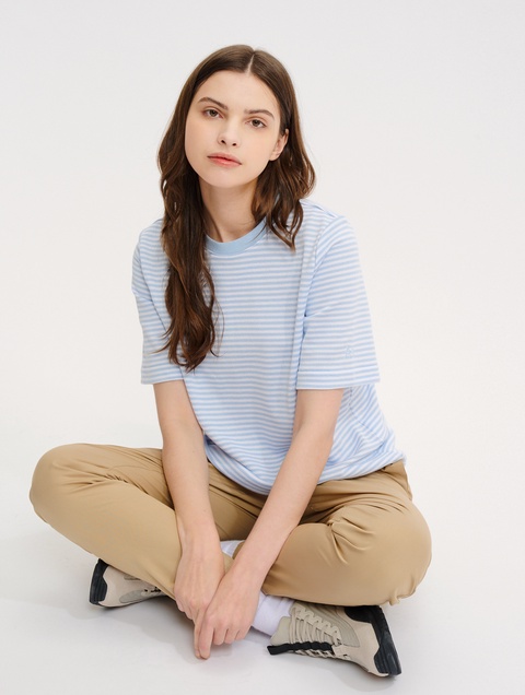 レディース ヤーンダイ ボーダーTシャツ ZTFAT51 - AIGLE