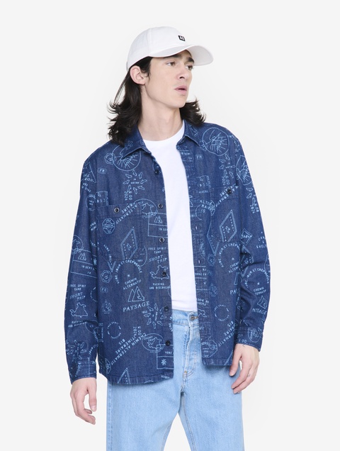 メンズ 吸水速乾 ストライプシャツ ZCHAT81 - AIGLE（エーグル