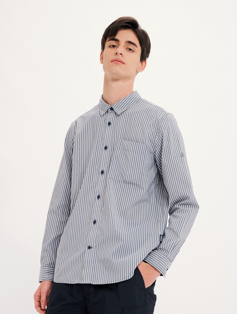 メンズ 吸水速乾 ストライプシャツ ZCHAT81 - AIGLE（エーグル）公式