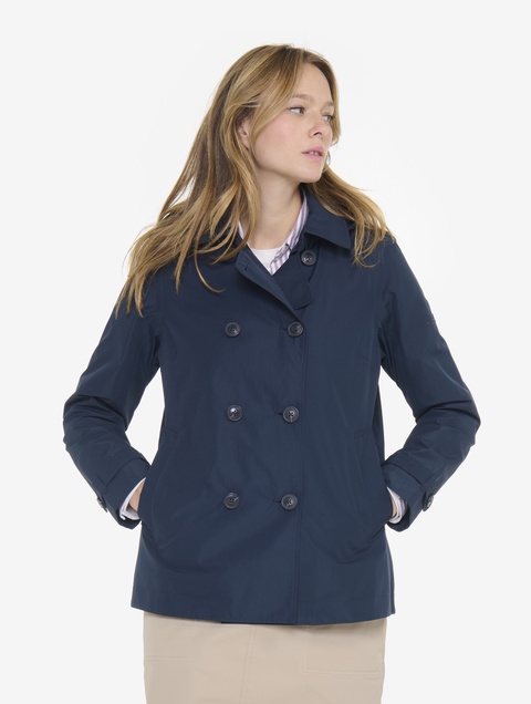AIGLE ネイビー レインコート セール】 ゴアテックス レインウェブ ジャケット （ステンカラー