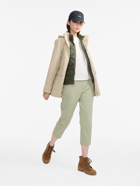 レディース 透湿防水 ロングフーデッドコート ZBFAI82 - AIGLE