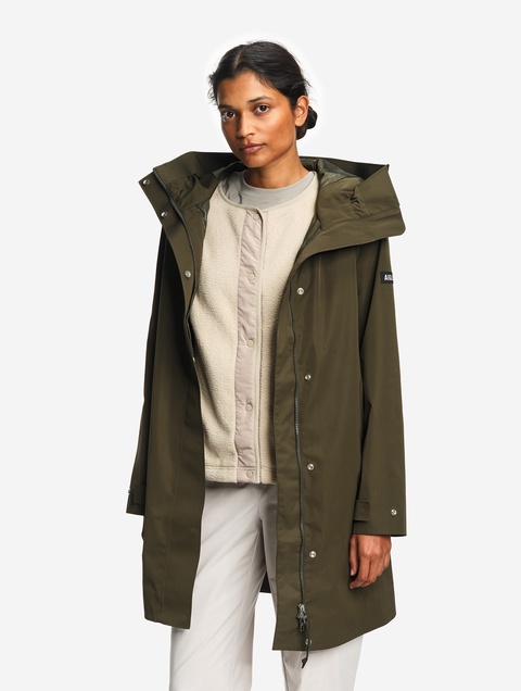 レディース 透湿防水 ベルテッドレインコート ZBFAI75 - AIGLE