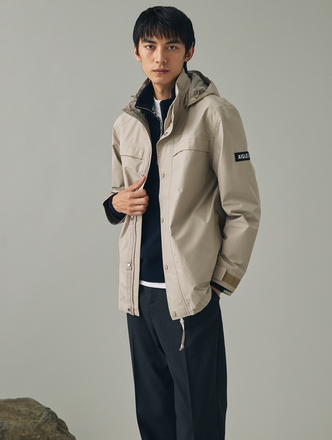 ジャケット・アウター ibat メンズ ゴアテックス 2レイヤーフーデッドジャケット ZBHAT80 - AIGLE