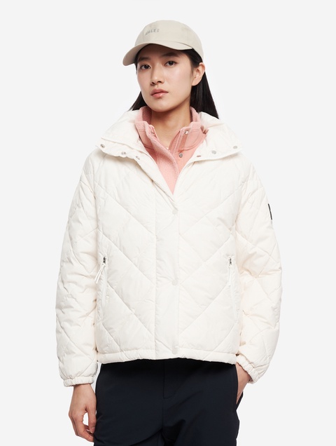 レディース 撥水 ライトダウン ダイヤモンドキルティングジャケット