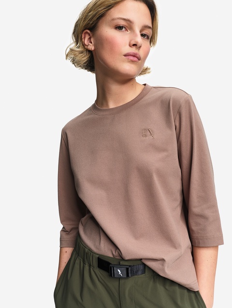 レディース UVカット プライムフレックス 七分丈 ロゴTシャツ ZTFBR26