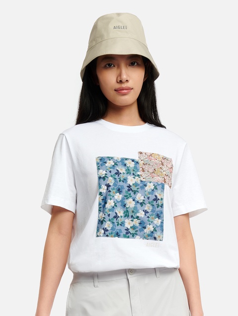 レディース 【LIBERTY FABRICS】抗菌防臭 吸水速乾 パッチワーク半袖T