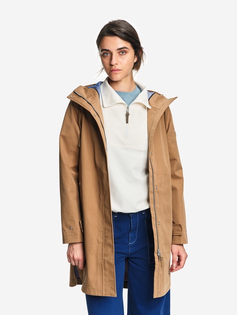 レディース 透湿防水 ロングフーデッドジャケット ZBFBZ81 - AIGLE